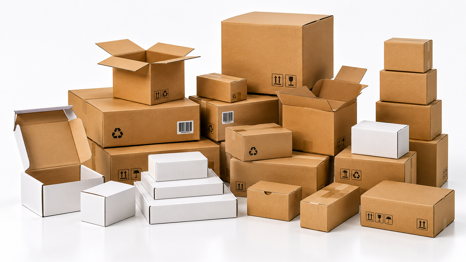 Ready Stock Corrugated Boxes, Standard Sizes