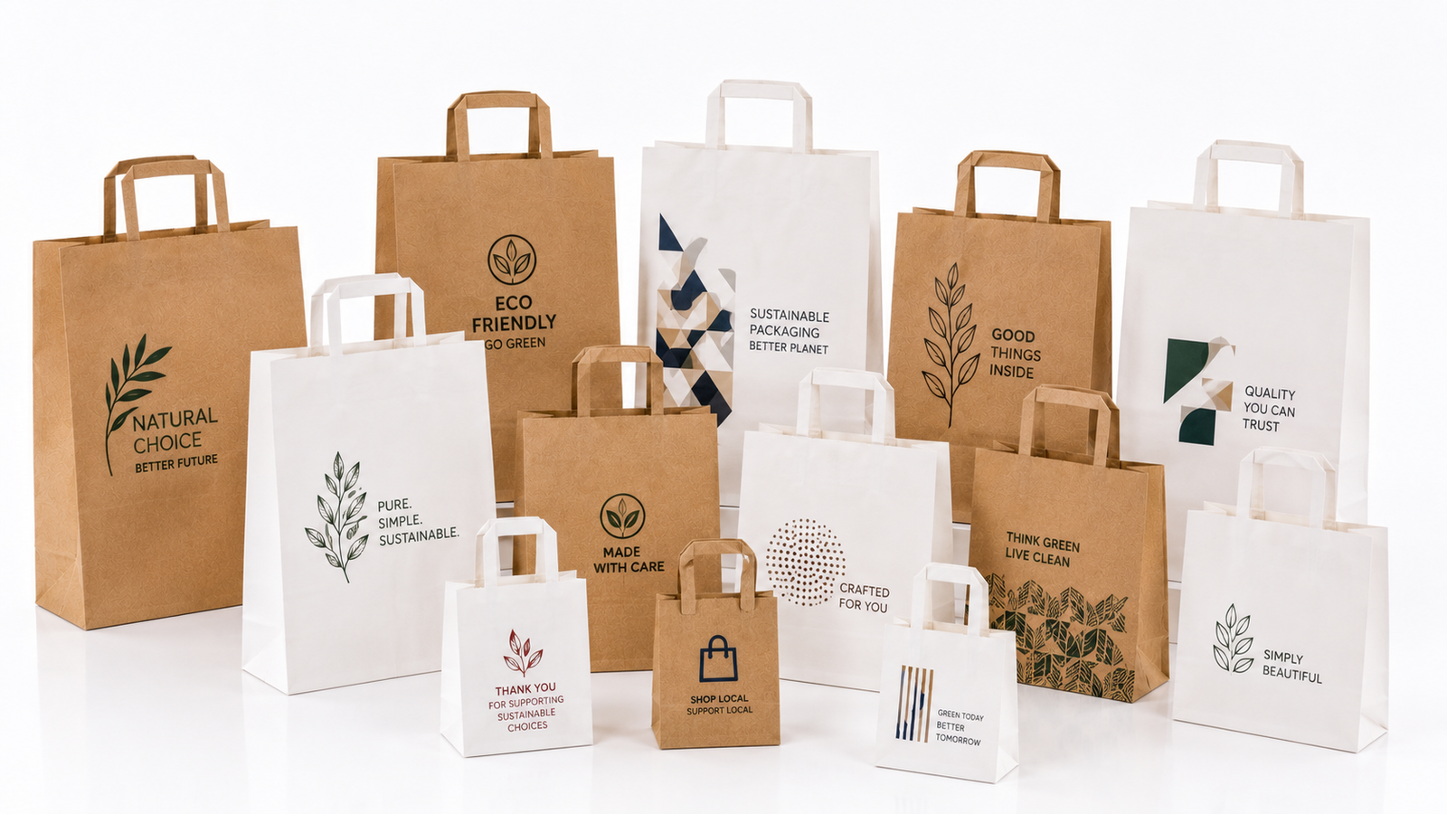 Customized 100 GSM Paper Bags