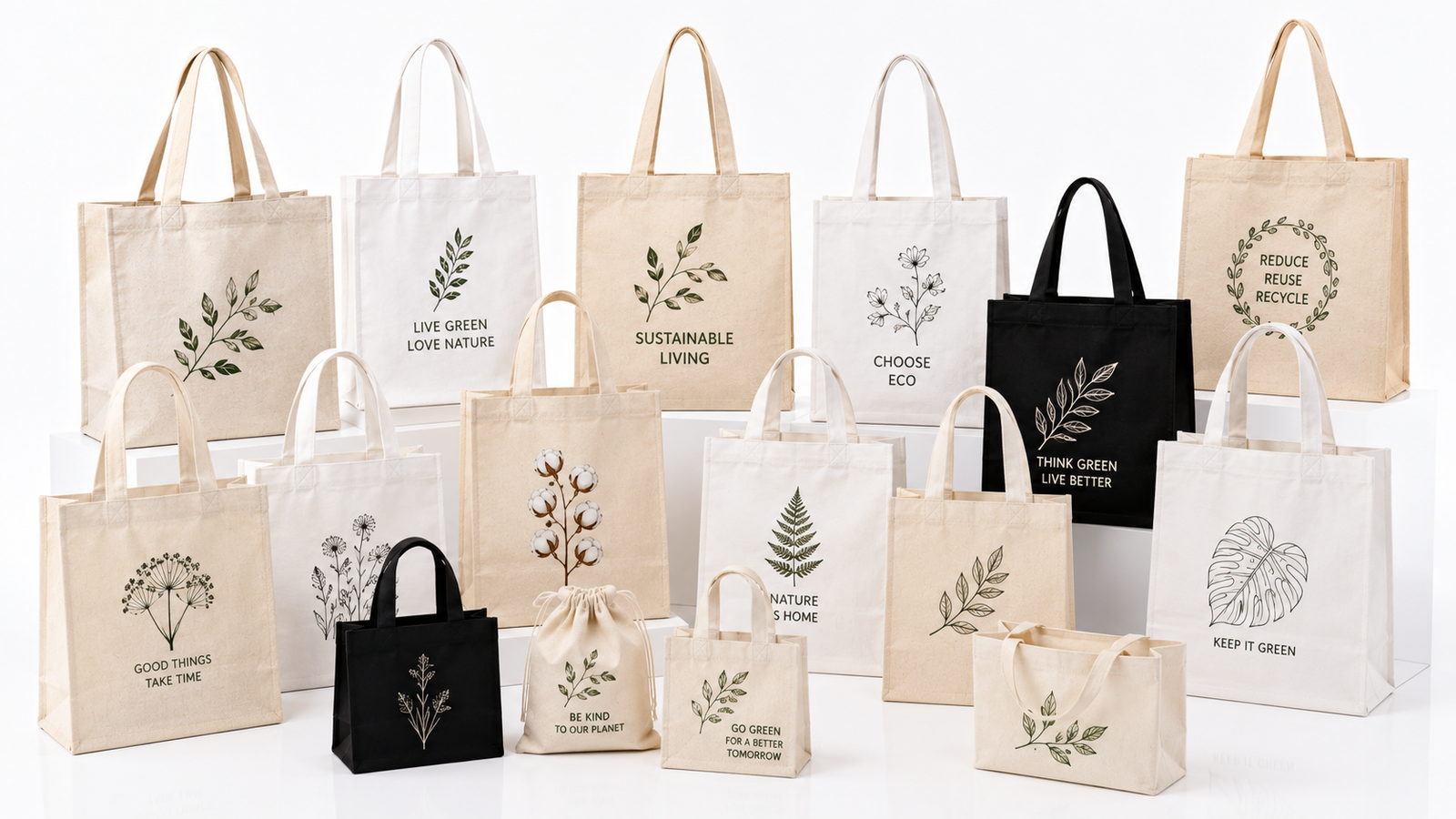Ready Stock Cotton Bags
