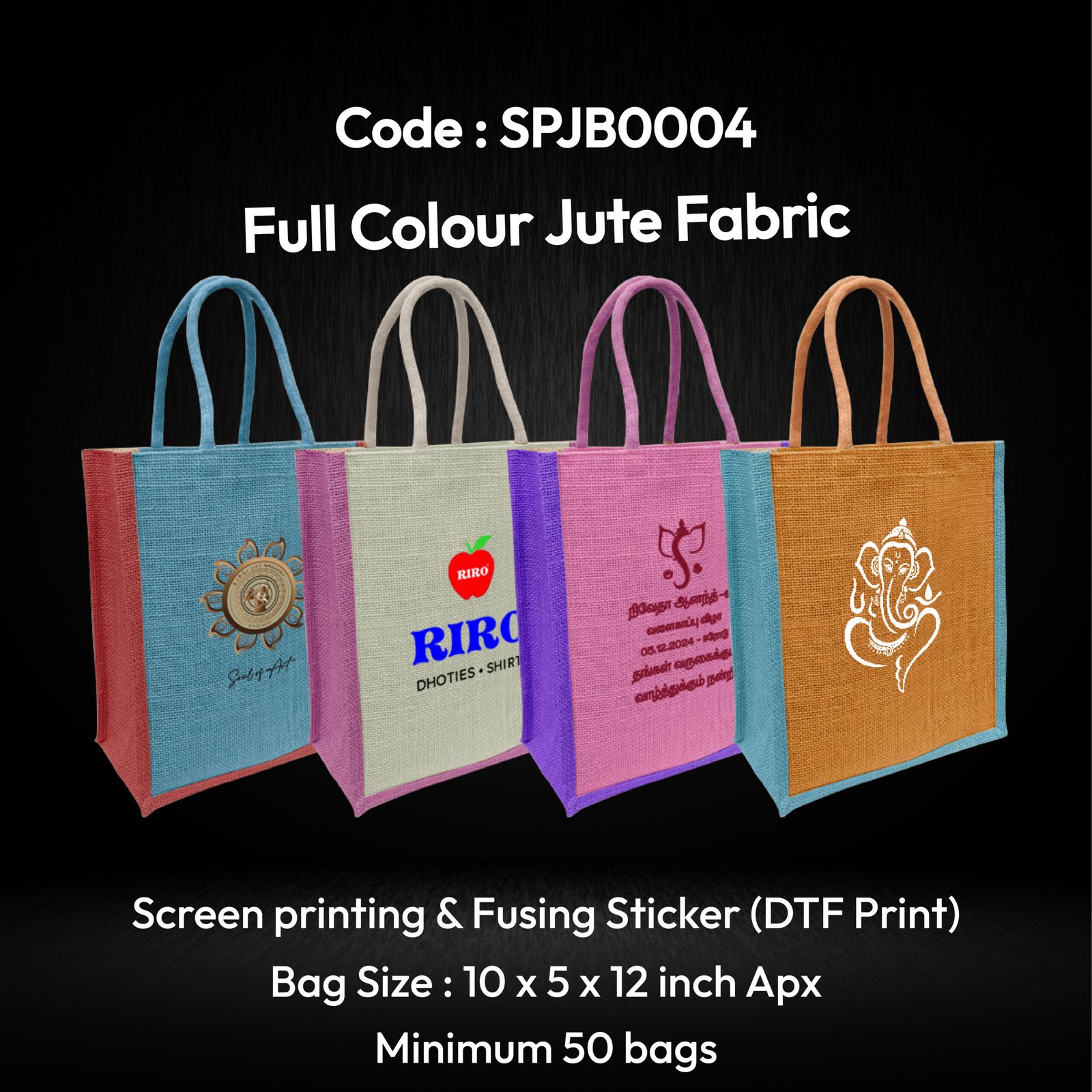 SPJB0004 - Promotional Jute Bag (Custom Print) - Image 5