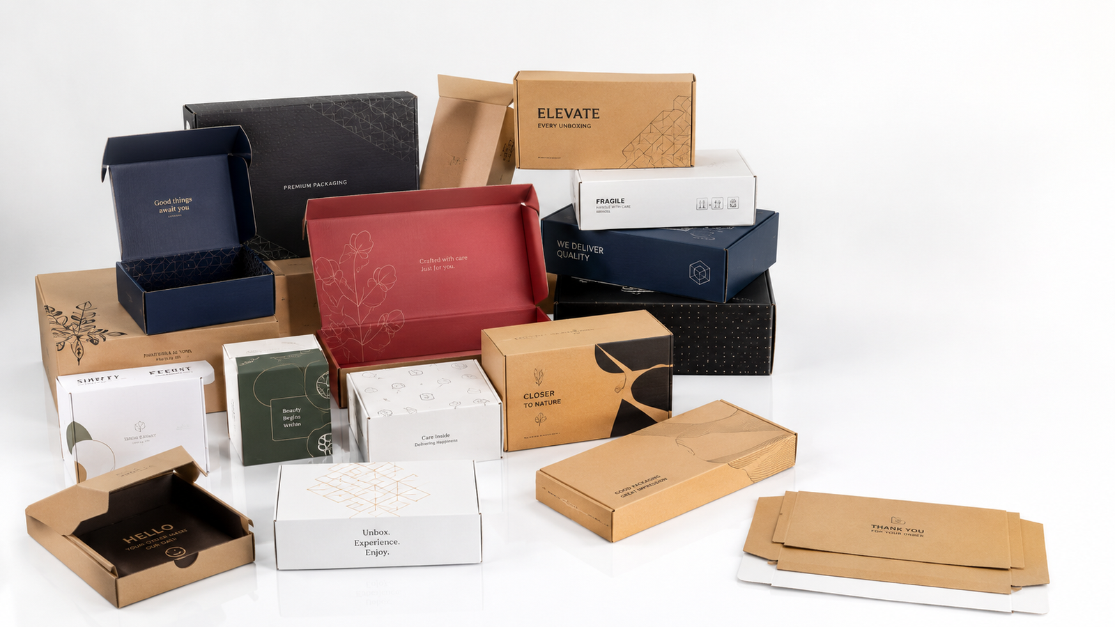 Corrugated mailer box for e-commerce brands