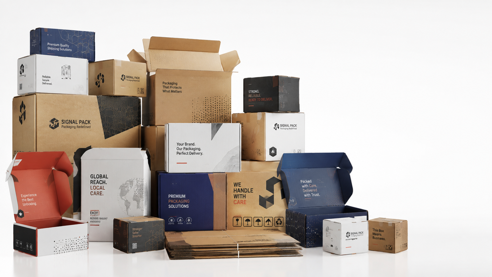 Printed corrugated boxes for branded packaging