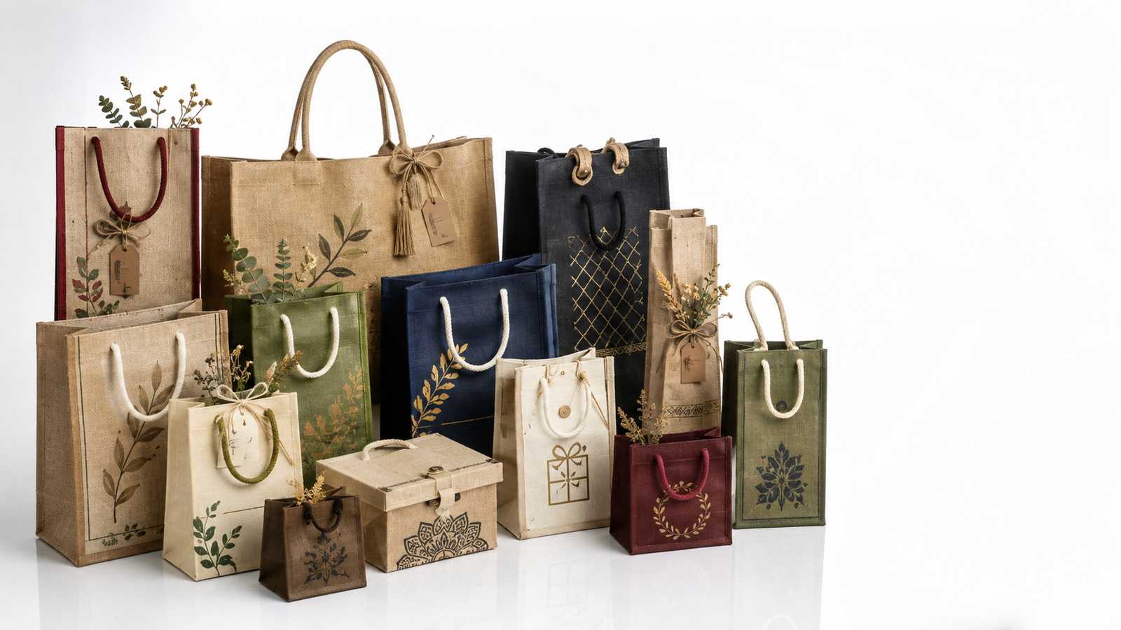 Jute gift bag for corporate and wedding gifting